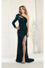 Royal Queen RQ7970 High Slit Prom Formal Gown - HUNTER GREEN / 4 - Dress