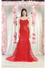 Royal Queen RQ7974 Embellished Evening Gown - RED / 4 - Dress