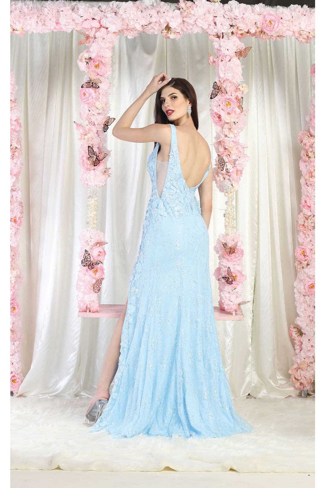 Royal Queen RQ7976 3D Lace Applique Prom Dress - Dress