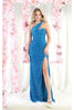 LA Merchandise LA7978 Sequined Gala Gown - TURQUOISE / 4 - Dress