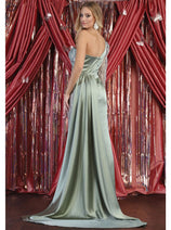 Royal Queen RQ7980 One Shoulder Sexy Sheer Satin Formal Evening Gown