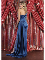 Royal Queen RQ7980 One Shoulder Sexy Sheer Satin Formal Evening Gown