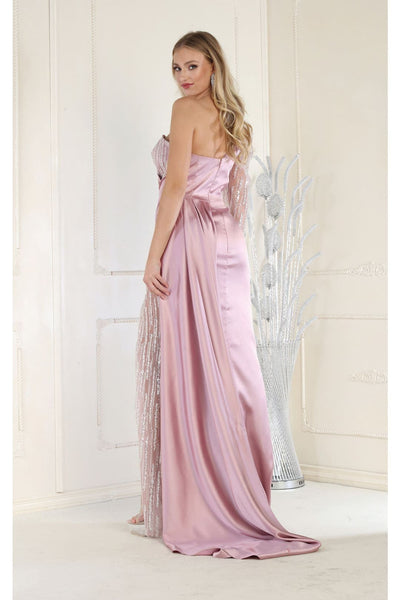 Royal Queen RQ7980 High Slit Embellished Evening Gown - Dress