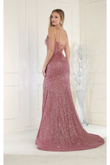 Royal Queen RQ7981 Sleeveless Glitter Prom Gown - Dress