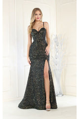 Royal Queen RQ7981 Sleeveless Glitter Prom Gown - Dress