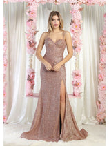 Royal Queen RQ7981 Embellished Corset Back Prom Gown