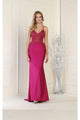 Royal Queen RQ7991 Sleeveless Long Evening Dress - MAGENTA / 2 - Dress