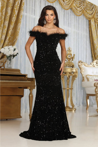 Royal Queen RQ7992 Sweetheart Sequin Long Red Carpet Gown - BLACK / 4 - Dress