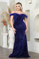 Royal Queen RQ7992 Sweetheart Sequin Long Red Carpet Gown - ROYAL BLUE / 4 - Dress