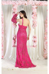 Royal Queen RQ7997 Arm Sleeve Prom Gown - Dress