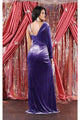 Royal Queen RQ7999 One Long Sleeve Velvet Evening Gown - Dress