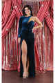Royal Queen RQ7999 One Long Sleeve Velvet Evening Gown - Dress