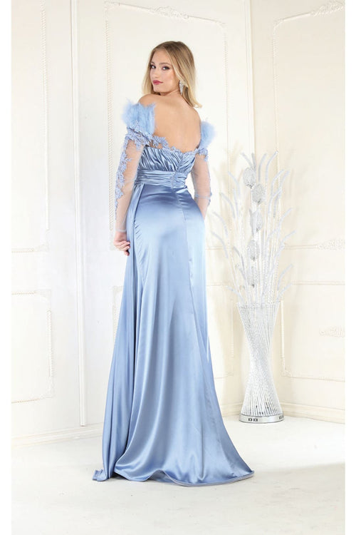 Royal Queen RQ8002 Sheer Sleeves Formal Gown - Dress