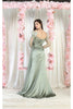 Royal Queen RQ8002 Sheer Sleeves Formal Gown - Dress