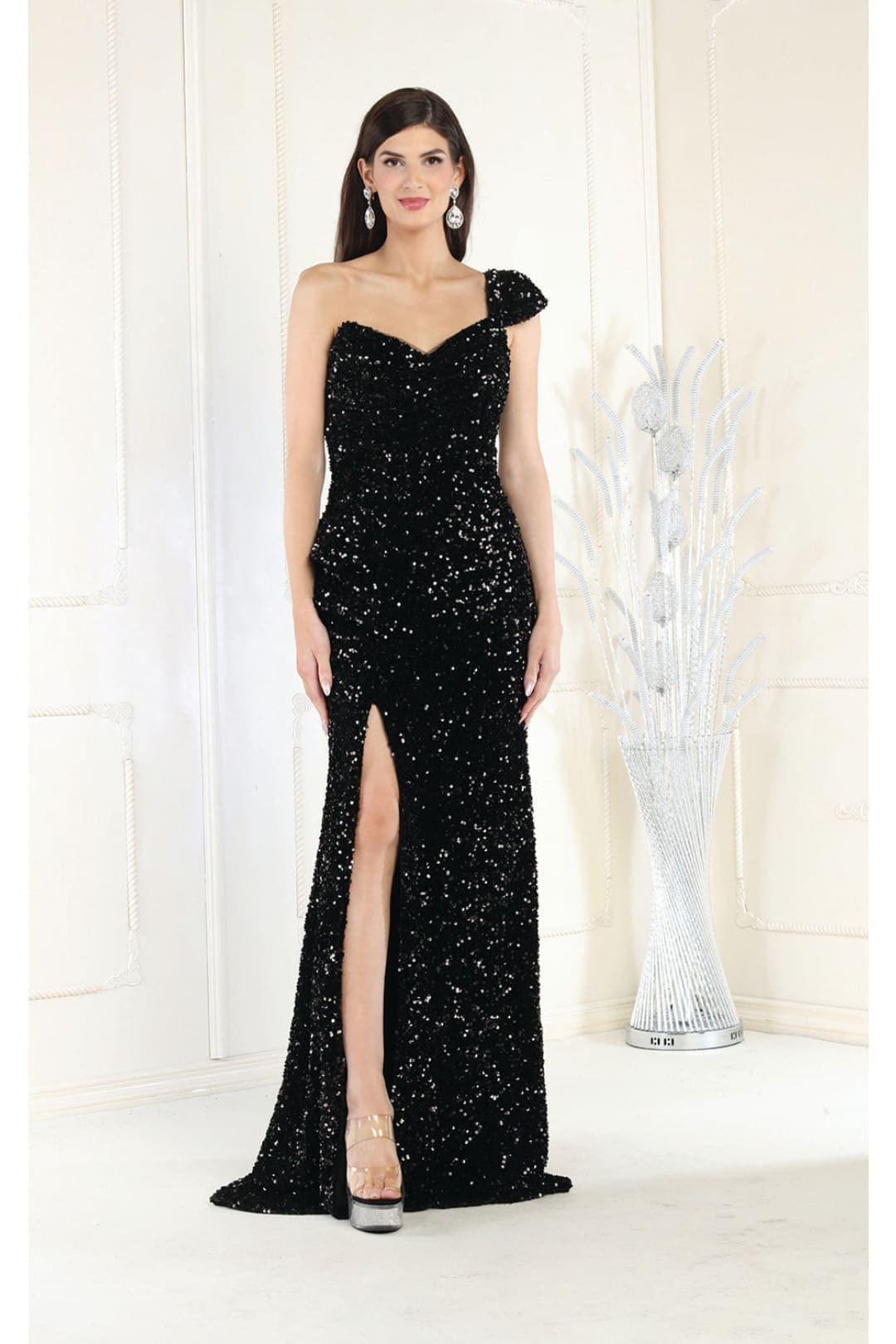 Black Christmas & Holiday Dress in Velvet by Royal Queen RQ8003 - Black / 10 Black Christmas & Holiday Dress in Velvet by Royal Queen RQ8003 - Black / 10