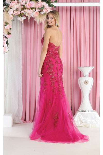 Royal Queen RQ8013 Embellished Strapless Evening Gown - Dress