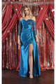 Royal Queen RQ8016 Cold Shoulder High Slit Prom Gown - Dress
