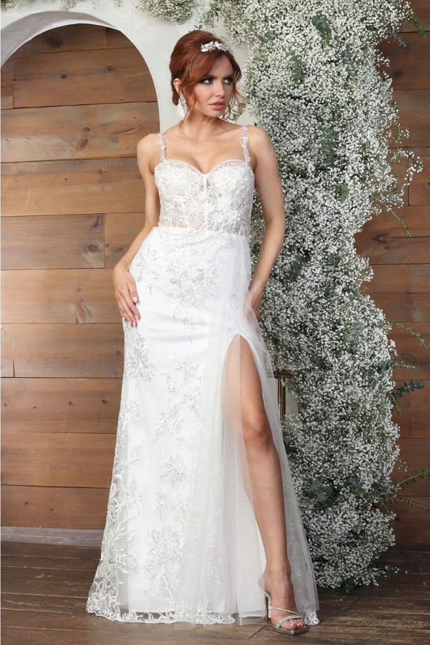 Royal Queen RQ8018 Sweetheart Corset Bodice Wedding Gown - IVORY / 4 - Dress