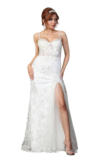 Royal Queen RQ8018 Sweetheart Corset Bodice Wedding Gown - IVORY / 4 - Dress