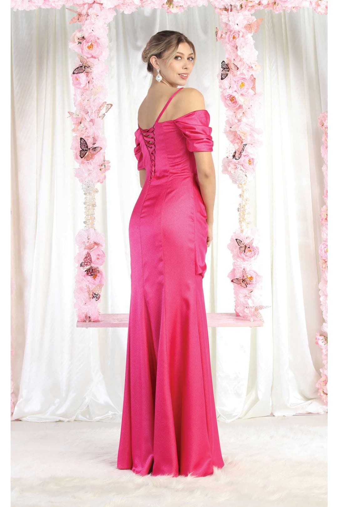 Royal Queen RQ8021 Cold Shoulder Sheath Prom Evening Gown - Dress