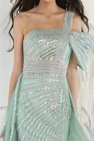 Royal Queen RQ8022 Sequin Asymmetrical A-line Beauty Pageant Dress - Dress