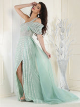 Royal Queen RQ8022 Sequin Asymmetrical A-line Beauty Pageant Dress