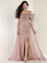 Royal Queen RQ8022 Sequin Asymmetrical A-line Beauty Pageant Dress