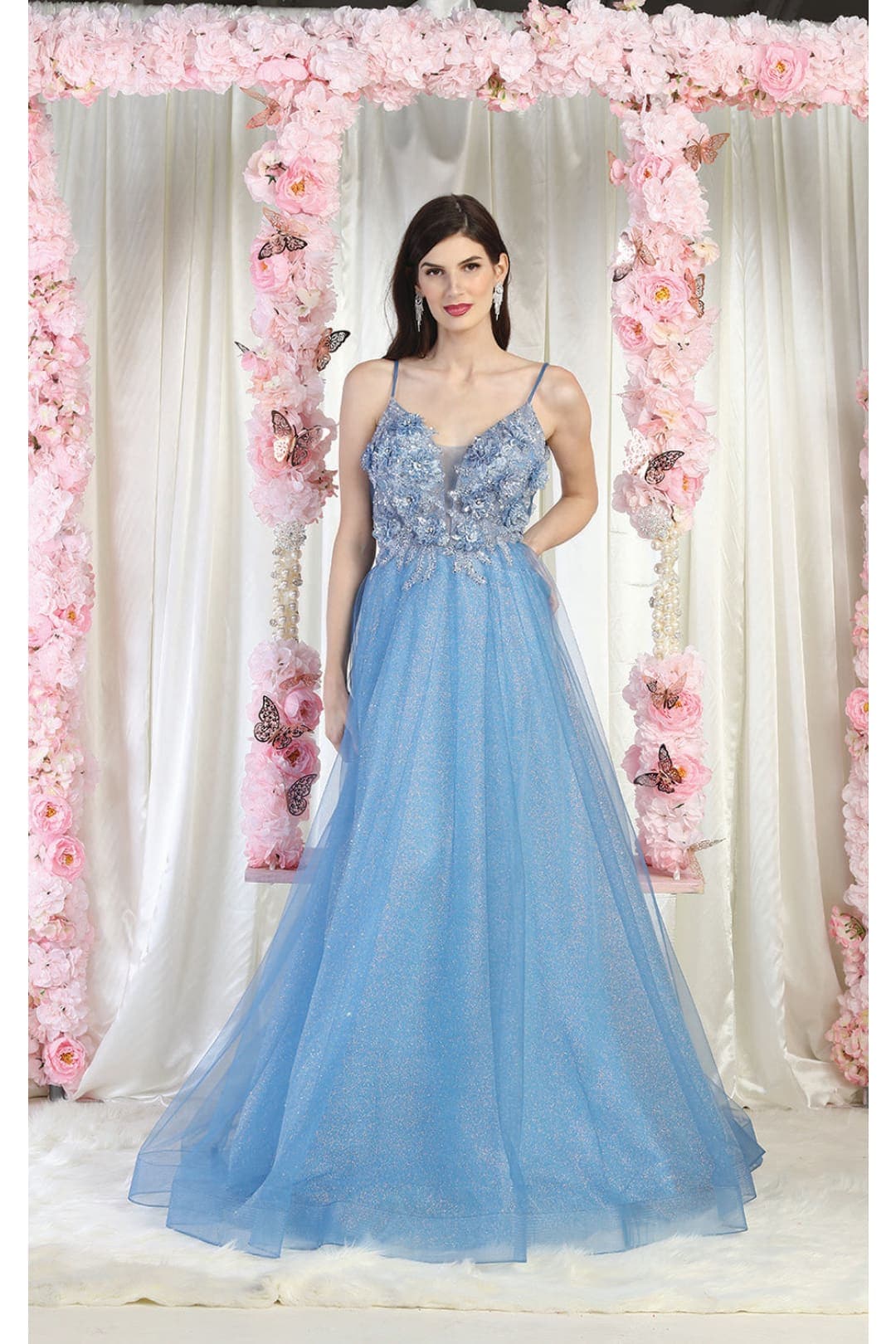 Royal Queen RQ8024 Spaghetti Straps Pageant Gown - Dress