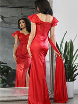 Royal Queen RQ8028 Sweetheart Side Sash Red-Carpet Formal Gown