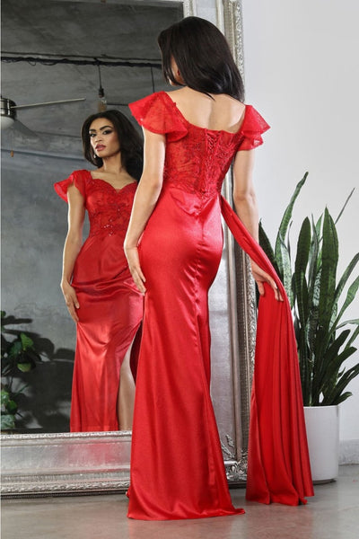 Royal Queen RQ8028 Sweetheart Side Sash Red-Carpet Formal Gown - Dress