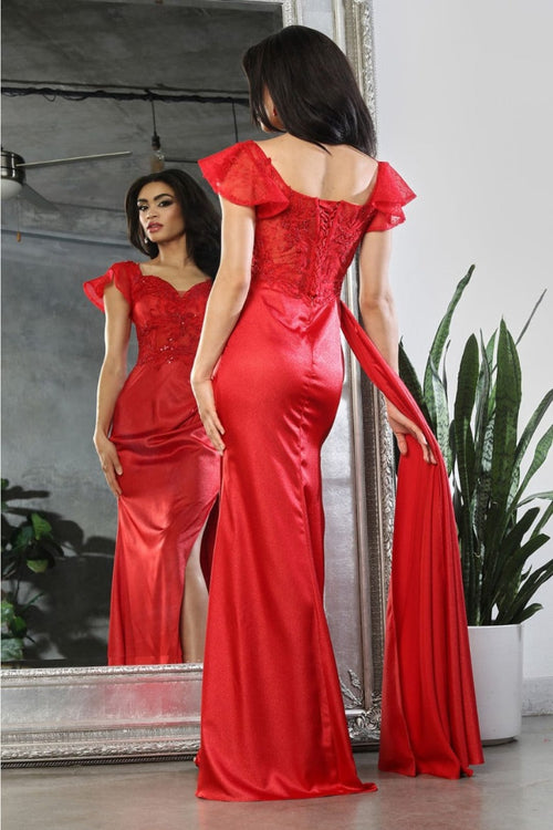 Royal Queen RQ8028 Sweetheart Side Sash Red-Carpet Formal Gown - Dress
