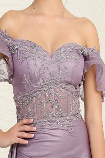 Royal Queen RQ8028 Sweetheart Side Sash Red-Carpet Formal Gown - Dress