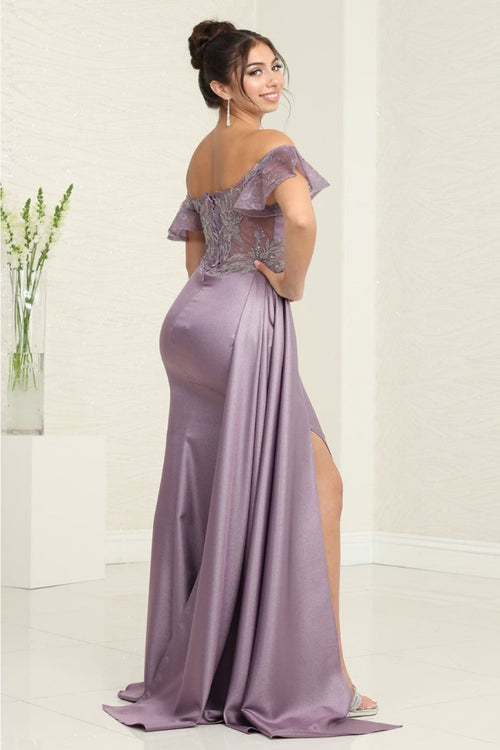 Royal Queen RQ8028 Sweetheart Side Sash Red-Carpet Formal Gown - Dress