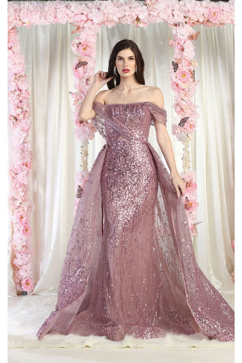 Royal Queen RQ8029 Convertible Special Occasion Gown - VICTORIAN LILAC / 4 - Dress