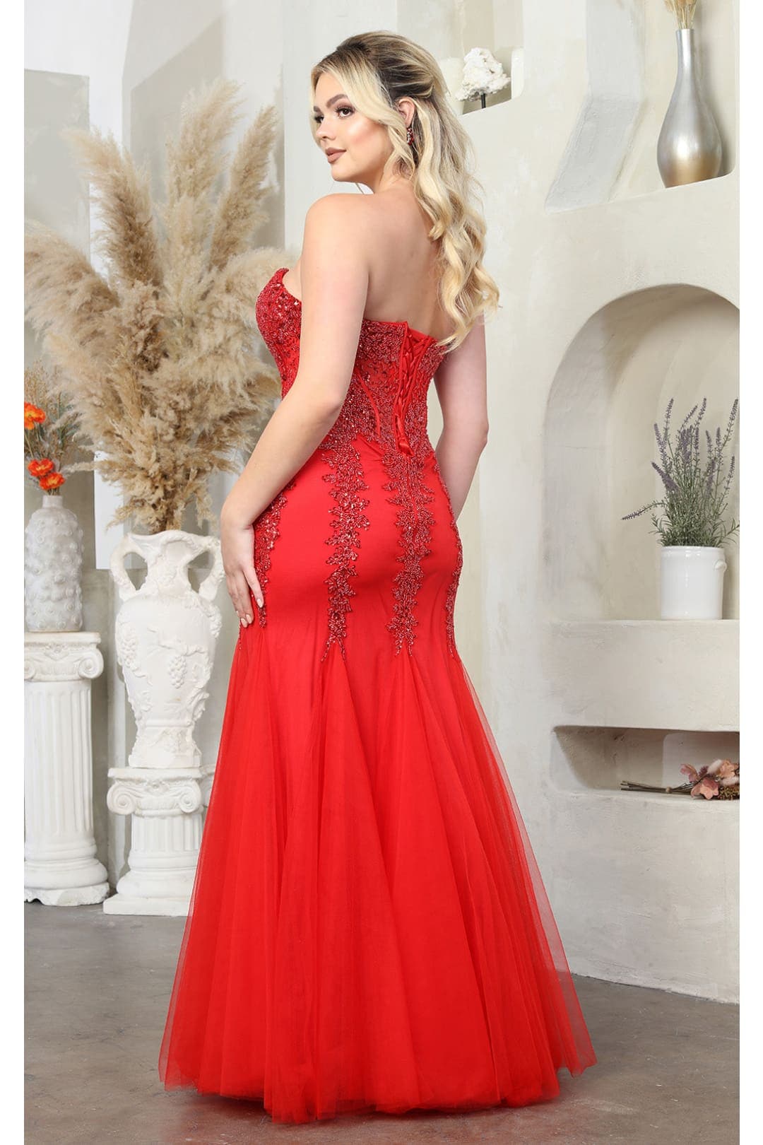 Royal Queen RQ8041 Strapless Embellished Corset Special Occasion Gown - Dress