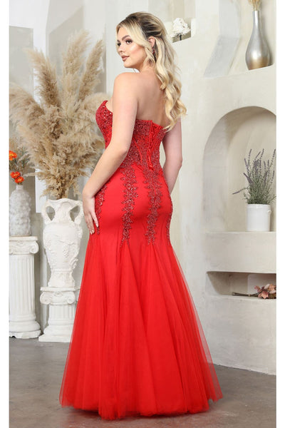 Royal Queen RQ8041 Strapless Embellished Corset Special Occasion Gown - Dress