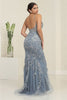 Royal Queen RQ8047 Floral Embroidery Sheath Prom Evening Dress - Dress