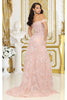 Royal Queen RQ8053 Off Shoulder Lace Applpique Pageant Formal Dress - Dress