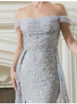 Royal Queen RQ8053 Off Shoulder Lace Applpique Pageant Formal Dress