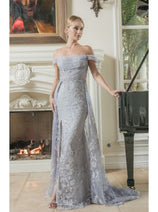 Royal Queen RQ8053 Off Shoulder Lace Applpique Pageant Formal Dress