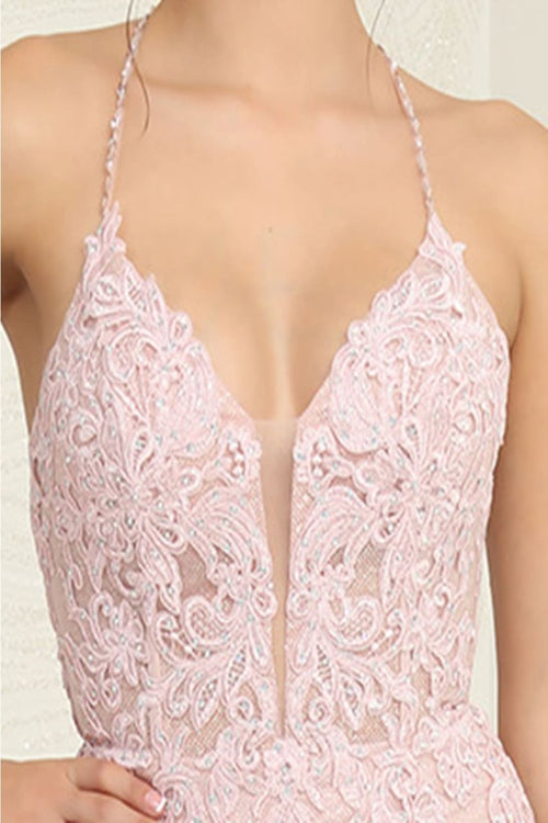 Royal Queen RQ8054 Sleeveless Glitter Mermaid Gala Gown - Dress