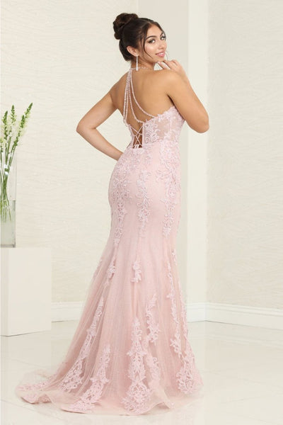 Royal Queen RQ8054 Sleeveless Glitter Mermaid Gala Gown - Dress