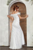 Royal Queen RQ8064B Ivory Feather Detailed Long Wedding Gown - Dress