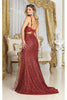 Royal Queen RQ8067 Cut Out Back Slit Sheer Bodice Formal Prom Dress - Dress