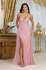 Royal Queen RQ8068 Strapless Sequin Fitted Evening Gown - DUSTY ROSE / 4 - Dress