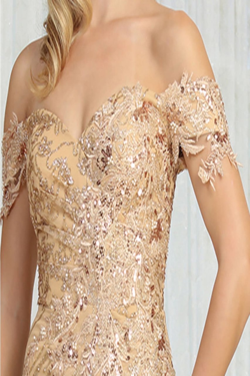 Royal Queen RQ8074 Sweetheart Lace Applique Evening Dress - Dress