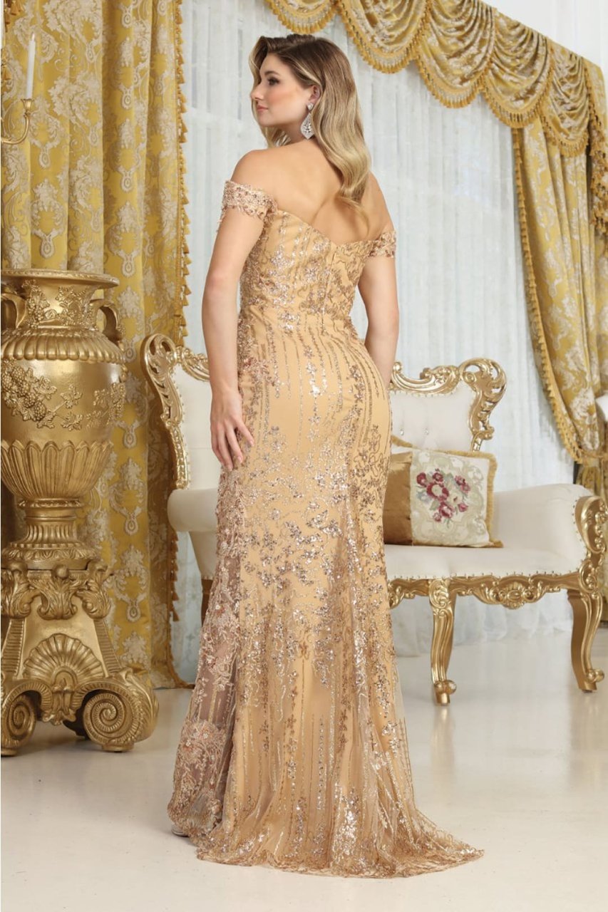 Royal Queen RQ8074 Sweetheart Lace Applique Evening Dress - Dress