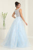 Royal Queen RQ8081 A-Line illusion Bodice Scoop Neck Gala Gown - Dress