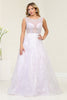 Royal Queen RQ8081 A-Line illusion Bodice Scoop Neck Gala Gown - LILAC / 4 - Dress