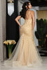 Royal Queen RQ8089 V-Neck 3D Floral Beaded Red Carpet Dress - Dress